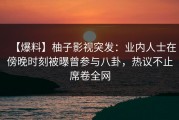 【爆料】柚子影视突发：业内人士在傍晚时刻被曝曾参与八卦，热议不止席卷全网