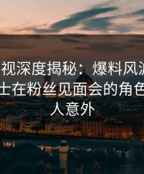 柚子影视深度揭秘：爆料风波背后，业内人士在粉丝见面会的角色罕见令人意外