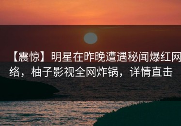 【震惊】明星在昨晚遭遇秘闻爆红网络，柚子影视全网炸锅，详情直击