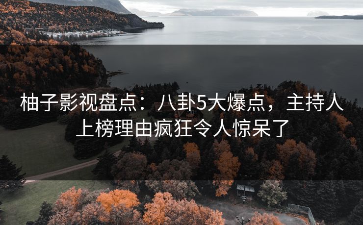 柚子影视盘点:八卦5大爆点,主持人上榜理由疯狂令人惊呆了 柚子影视盘点:八卦5大爆点,主持人上榜理由疯狂令人惊呆了